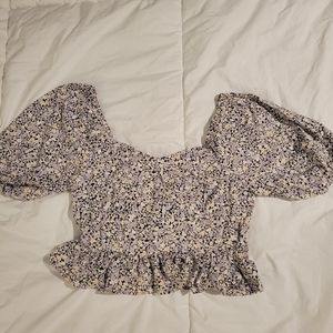 Floral shirt that ties in back